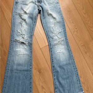 Red Engine Light Blue Distressed Women Jeans